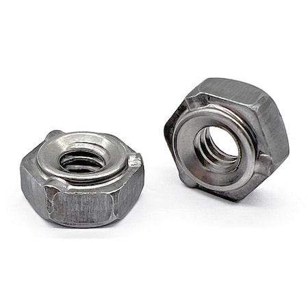 Boltsandnuts.Com 2100 Pieces 3/8in-16 3 Prong Long Pilot Hex Weld Nuts, 2100PK 37CHWHPL/LONG/3-2100